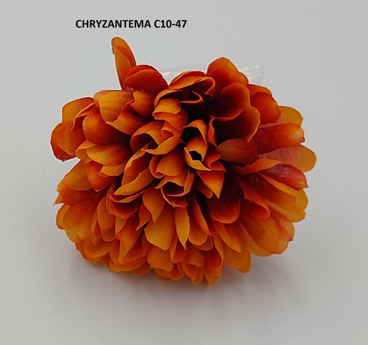 Chryzantema C10-047 Pomarańcz z Brązem