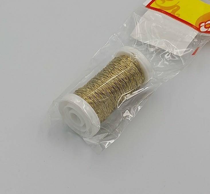 FLO-DRUT Karbowany Złoty 0.3mm X 50g