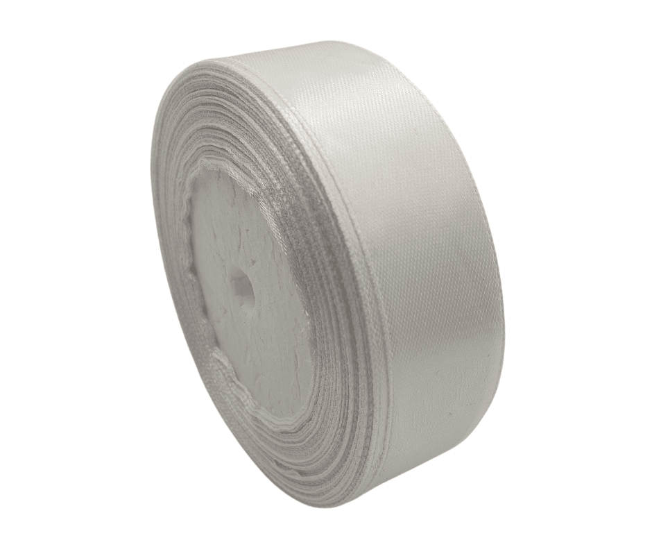 WSTĄŻKA ATŁASOWA 25MM-32M FS04-01 BIAŁY