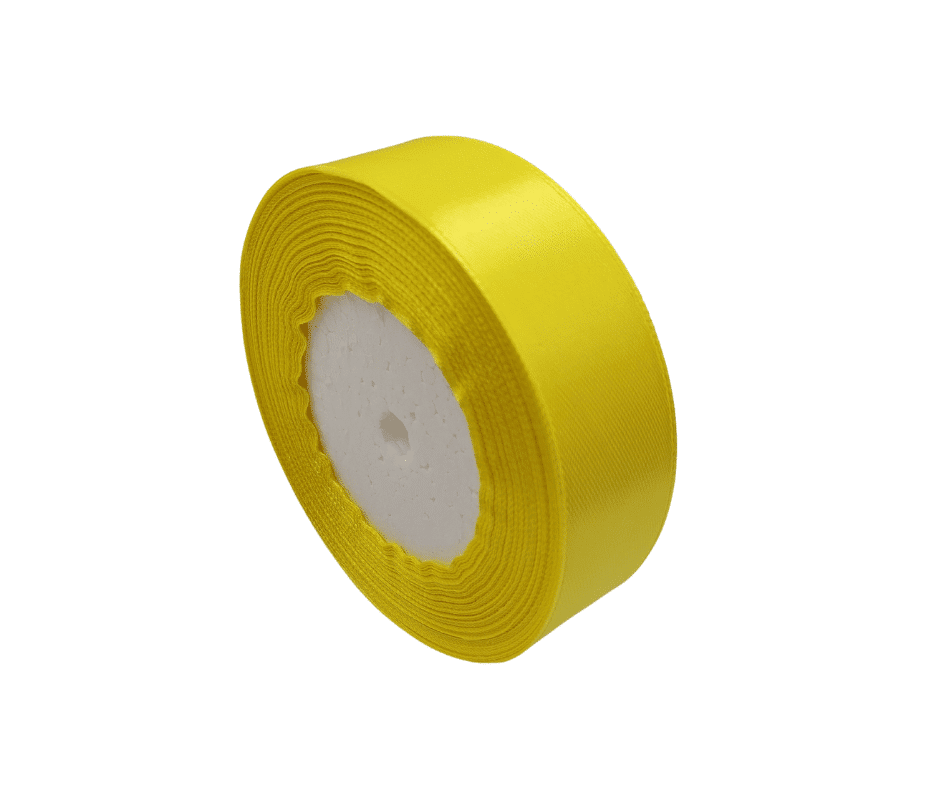 WSTĄŻKA ATŁASOWA 25MM-32M FS04-35 ZÓŁTY
