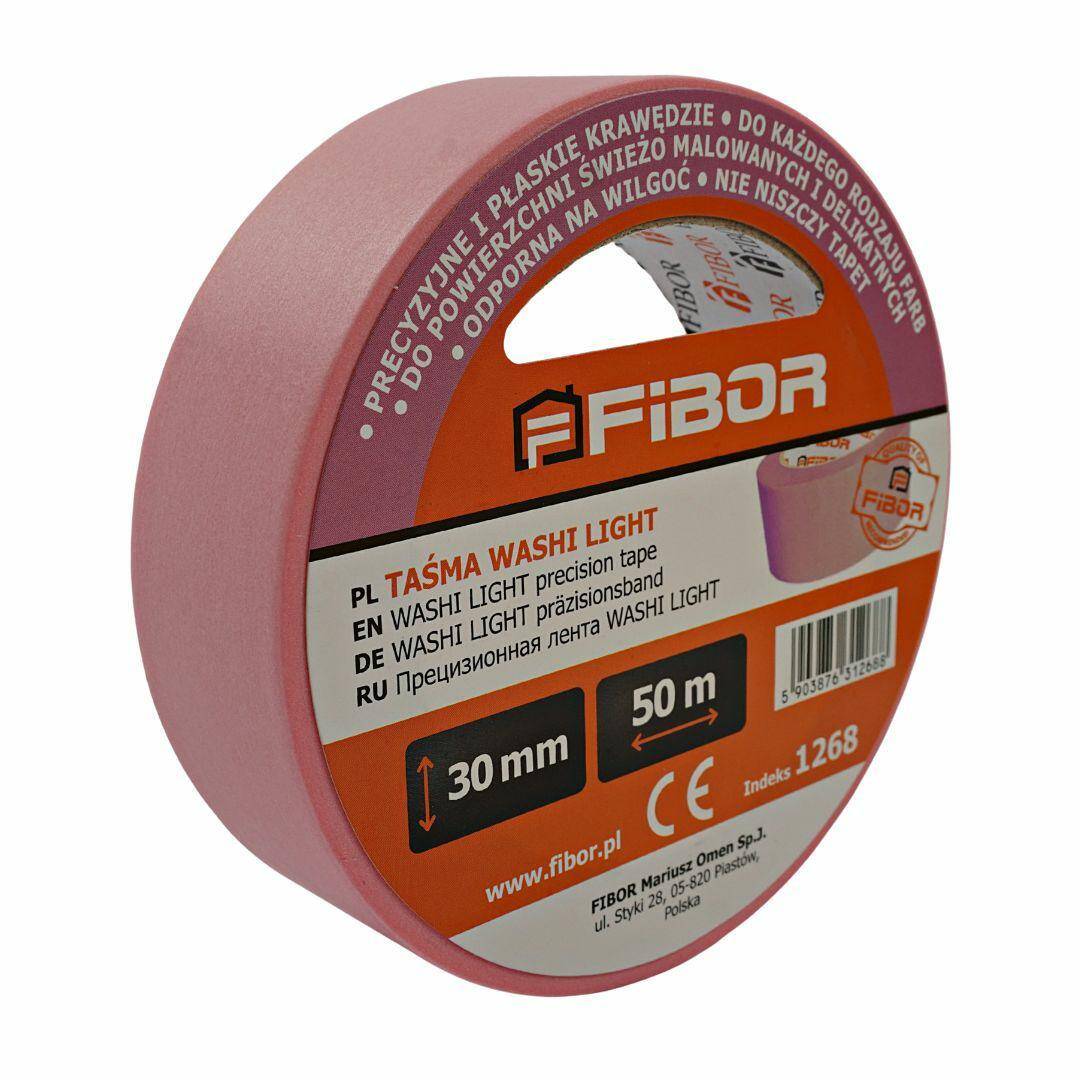 Taśma WASHI LIGHT PINK 30mmx50m