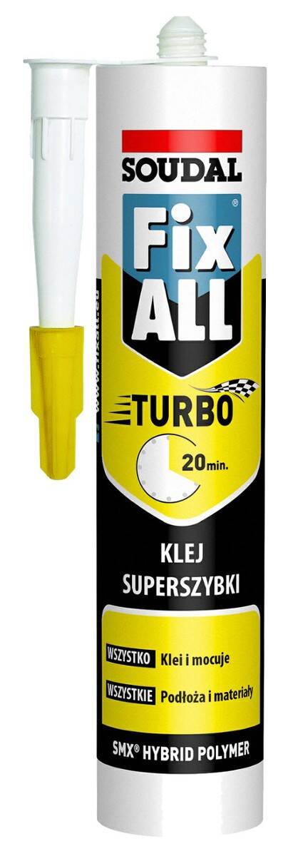 Klej montażowy FIX ALL TURBO BIAŁY 290ml