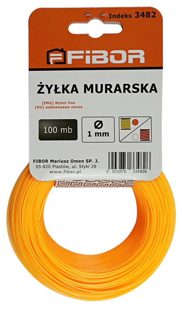 Żyłka murarska 100m ŻÓŁTA