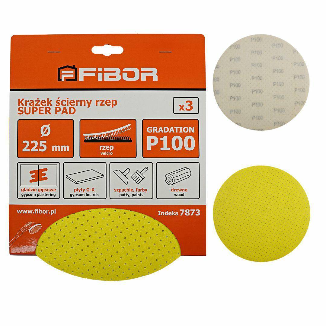 Krążek ścierny rzep SUPER PAD 225 mm 100