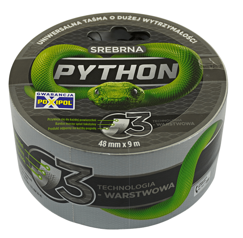 PYTHON Taśma SREBRNA