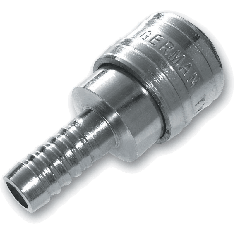 Szybkozłącze z nyplem na wąż 6mm CHROM