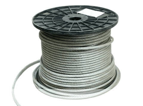 Lina stalowa w PCV 4mm 200mb