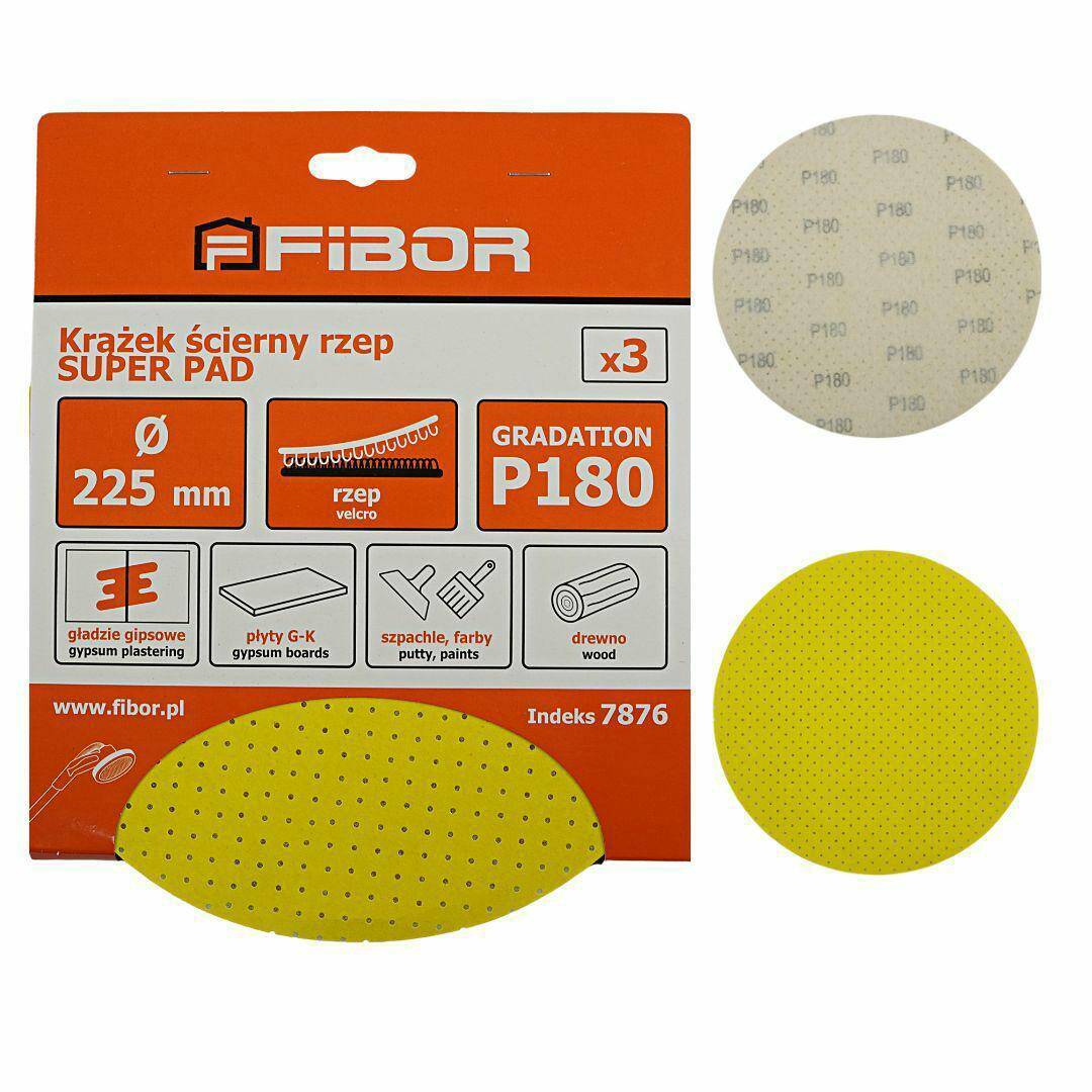 Krążek ścierny rzep SUPER PAD 225 mm 180