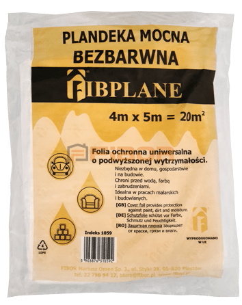 BEZBARWNA Plandeka    MOCNA  4x5