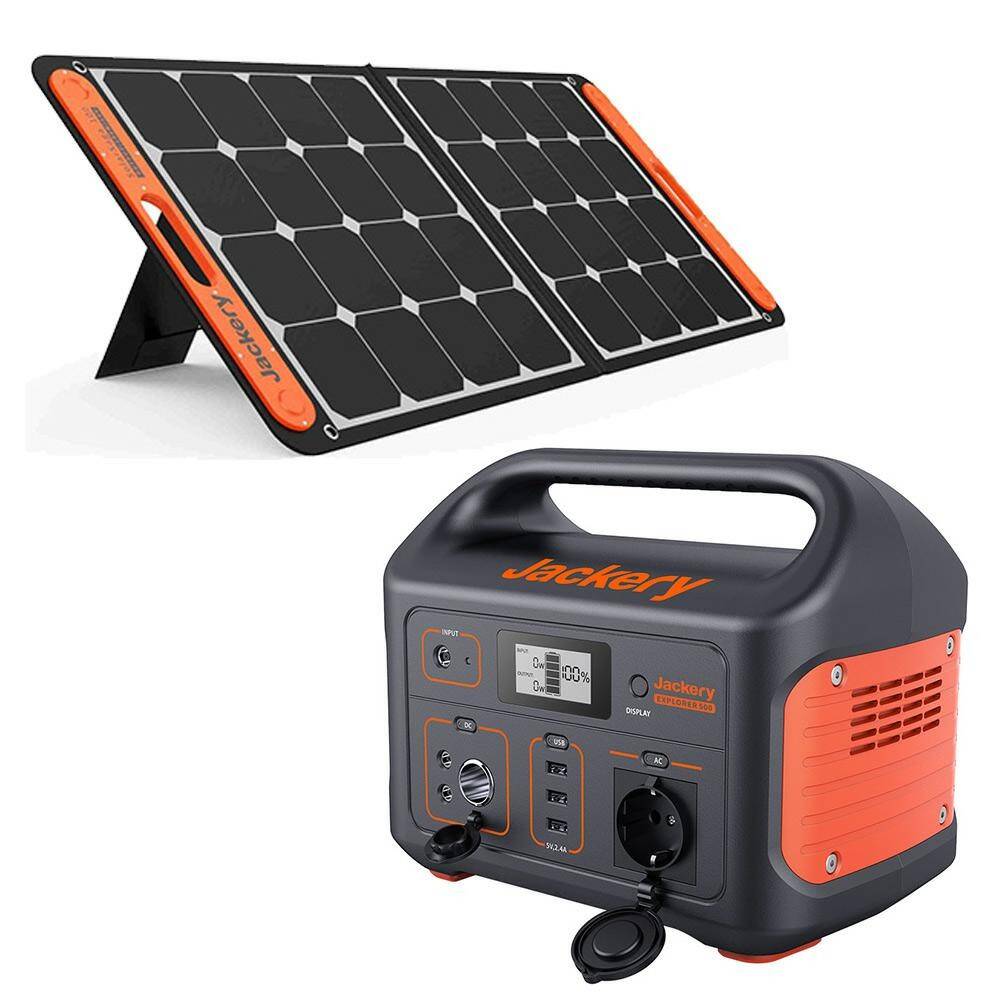 Generator Solarny Jackery 500EU + 1x SolarSaga 100 (Zdjęcie 1)