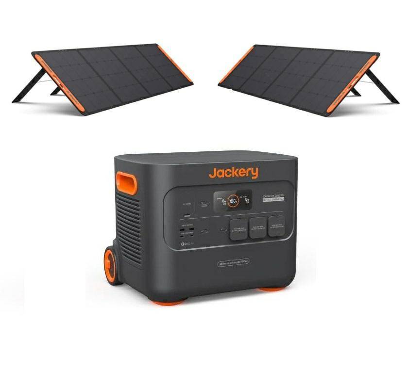 Generator Solarny Jackery 2000 PLUS + 2x SolarSaga 200