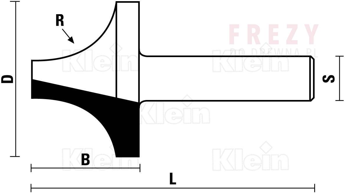 Frez HM profilowy R=9.5 D=25.4 S=12 (Zdjęcie 3)