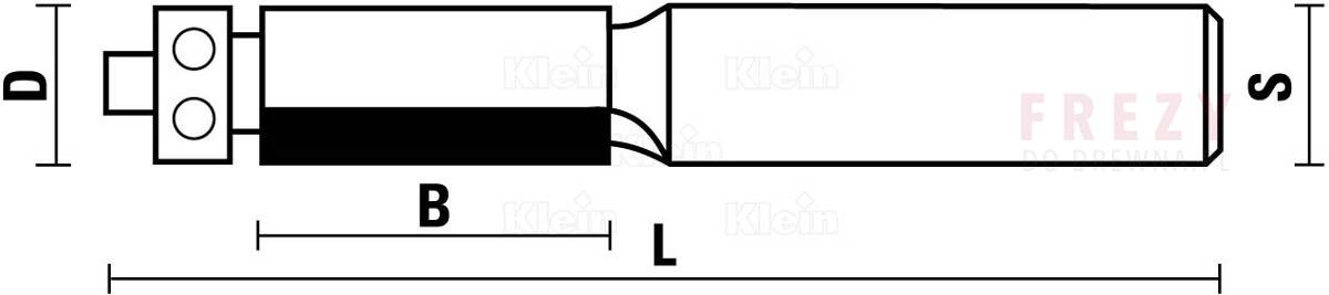 Frez HM kopiujący D=12.7x38 z łożyskiem (Zdjęcie 3)