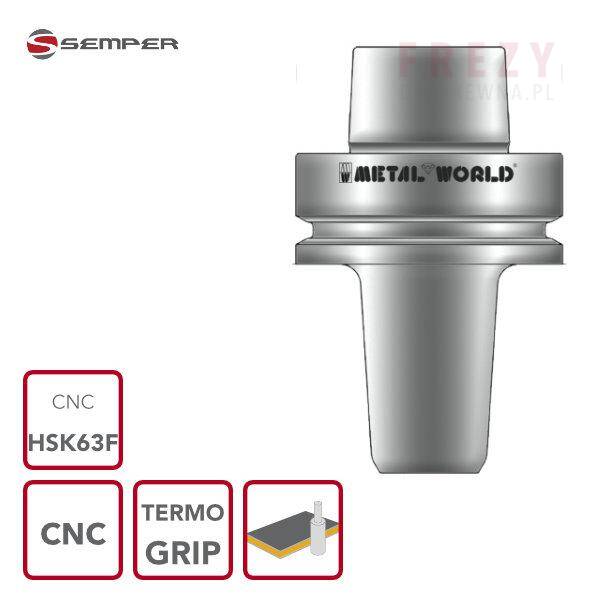 Uchwyt HSK63F TermoGrip d=16 prawy