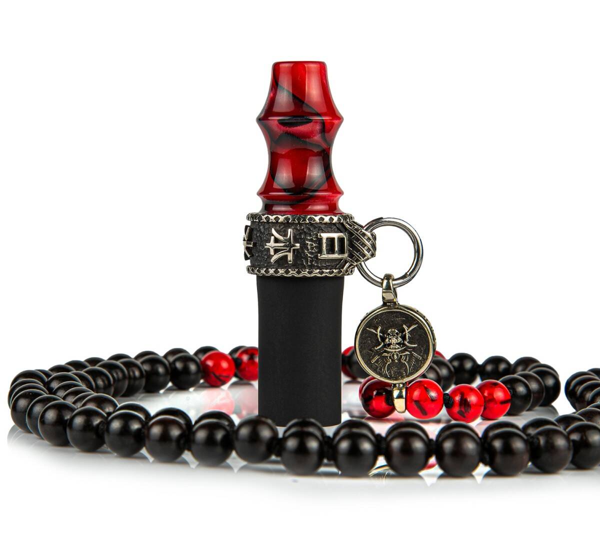 Personal Mouth Tip Samurai Red Beads (Zdjęcie 1)