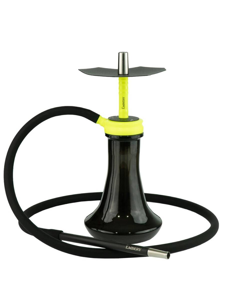 Hookah Embery MiniMONO-yellowblack + glass base