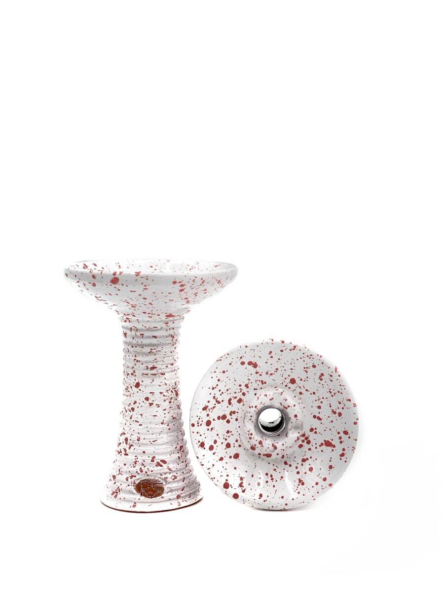 Clay hookah bowl RS PL White/Red