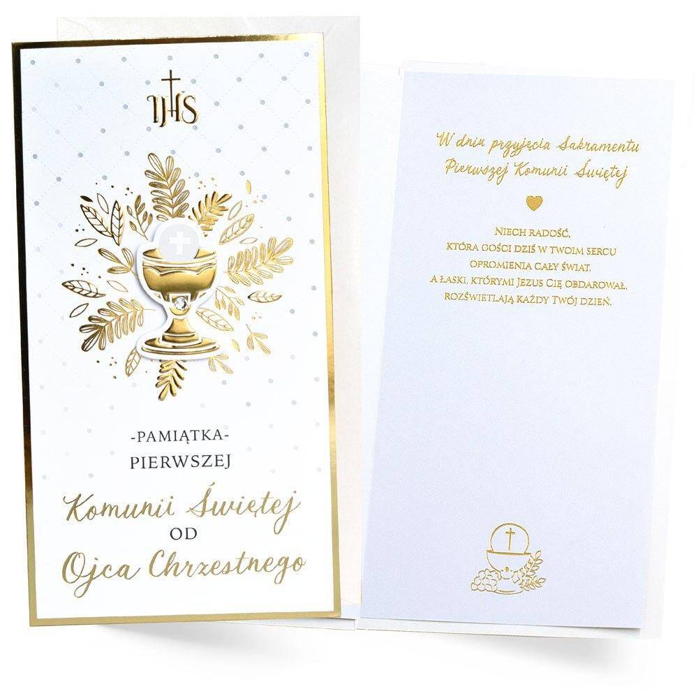 Karnet PM-356 Komunia - od Ojca Chrzestnego