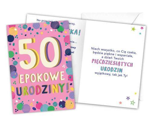 Karnet LKL-055 50 urodziny (damskie)