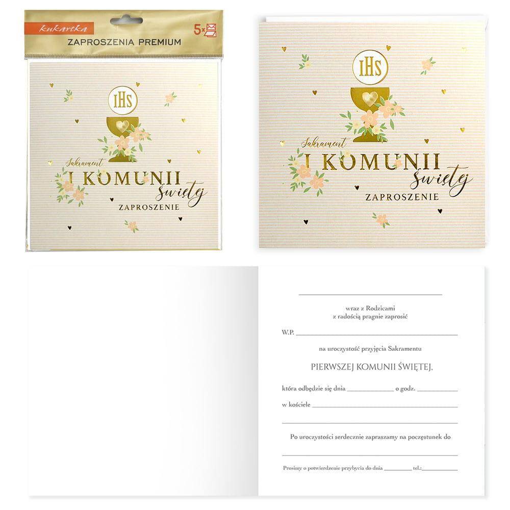Zaproszenie Komunia PMZ-119 / 5 szt.