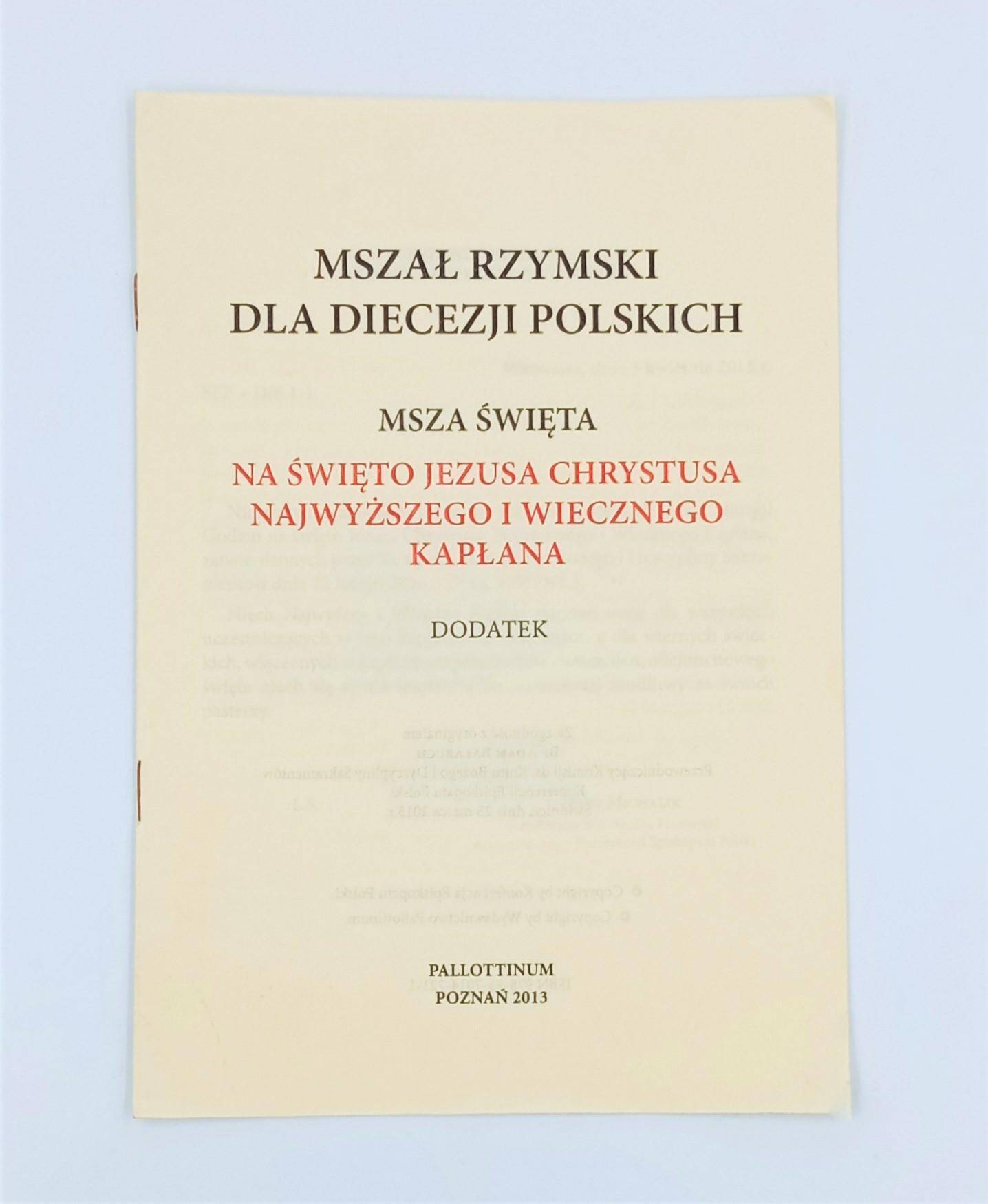 Dodatek do Mszału-Święto Jezusa.../mały