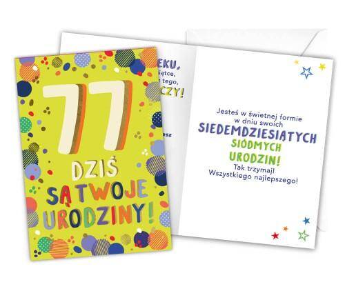 Karnet LKL-084 77 urodziny