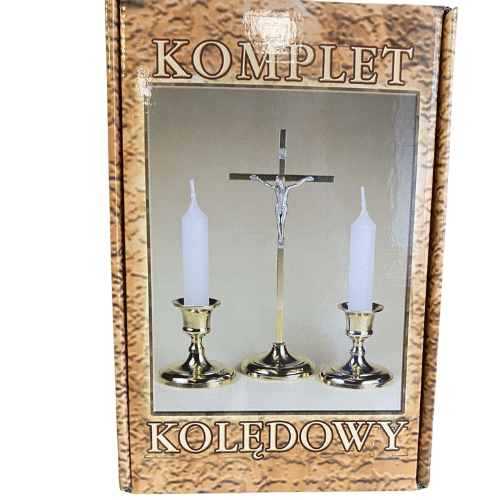 Zestaw kolędowy duży mosiądz