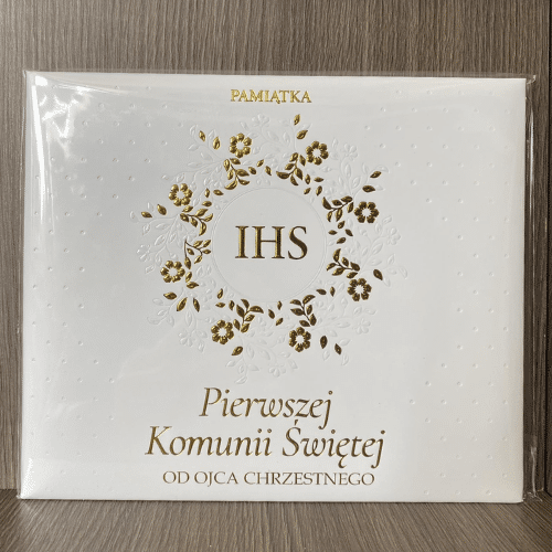 Książeczka A4 Pamiątka Komunii od Ojca Chrzestnego