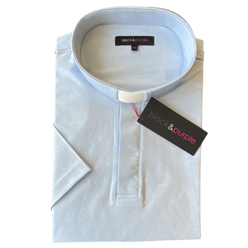 Koszula pod koloratkę Jersey Cotton - błękit, rozm. 3XL