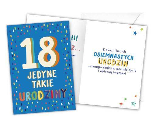 Karnet LKL-019 18 urodziny (męskie)