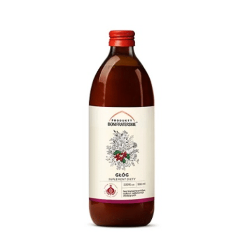 Głóg 500ml - Sok Bonifraterski - układ sercowo-naczyniowy