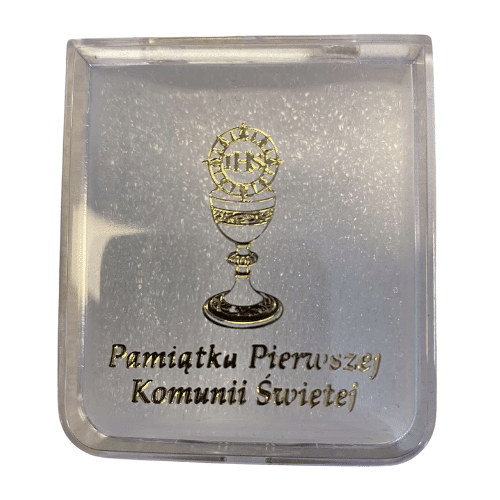 Pudełko na różaniec I Komunia św. białe