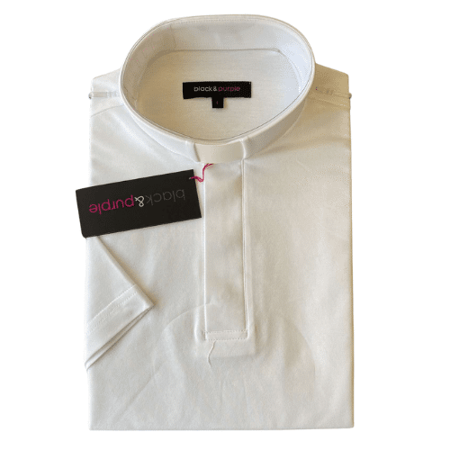 Koszula pod koloratkę Jersey Cotton - biała, rozm. S-XXL