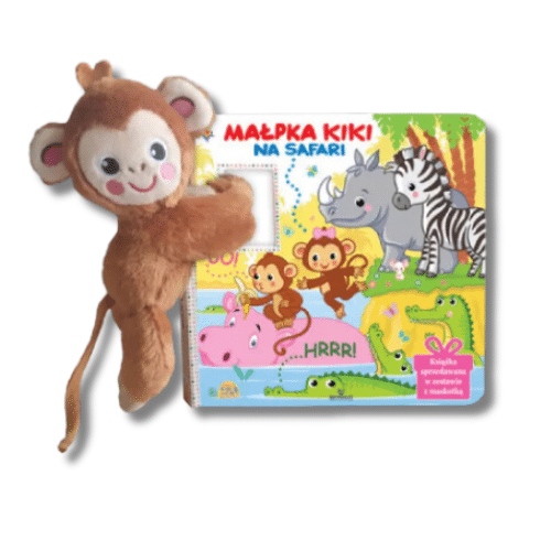 Książka z maskotką - Małpka Kiki na safari