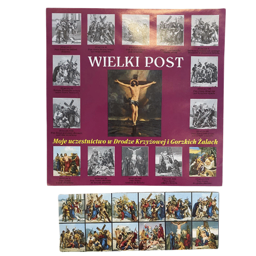 Nabożeństwa Wielki Post / Plansza + naklejki / 1 kpl