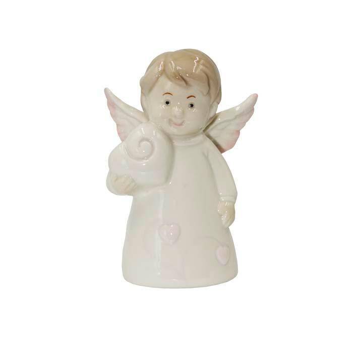 Porcelana aniołek serce 0121