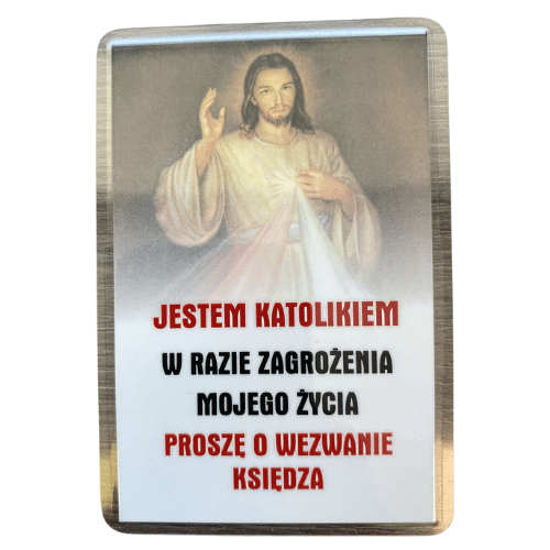 Jestem katolikiem - obrazek laminowany