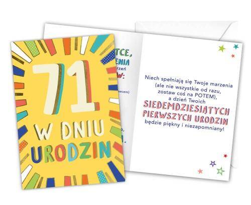 Karnet LKL-078 71 urodziny