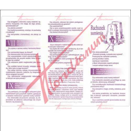 Rachunek sumienia prosty / opak. 25 szt.