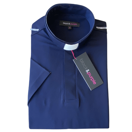 Koszula pod koloratkę Jersey Cotton - granat, rozm. 3XL
