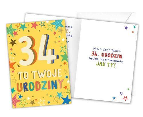 Karnet LKL-037 34 urodziny