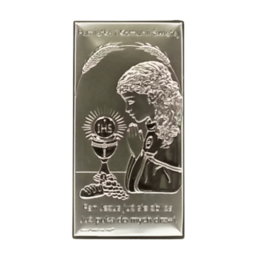 Obrazek Eucharystia Dziewczynka srebro 14x7cm