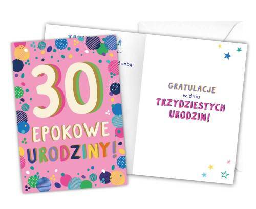 Karnet LKL-033 30 urodziny (damskie)