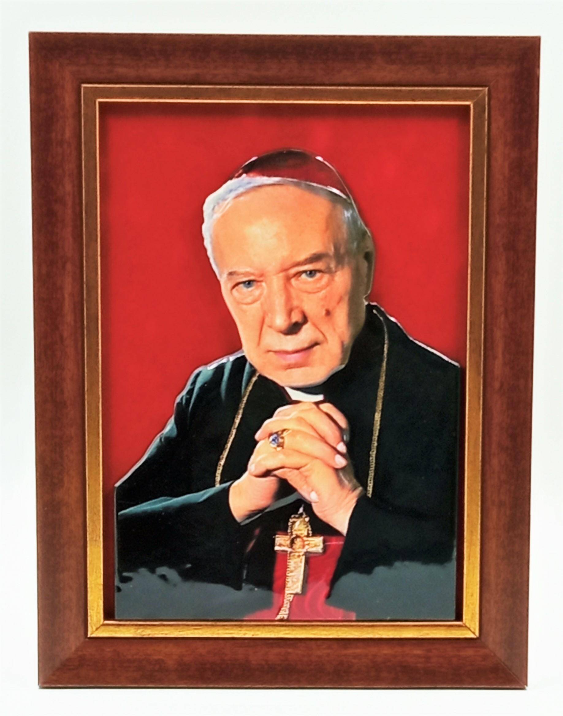 Obraz Bł. Prymas S. Wyszyński / Matka Boża ceramika żywiczna 27x21cm