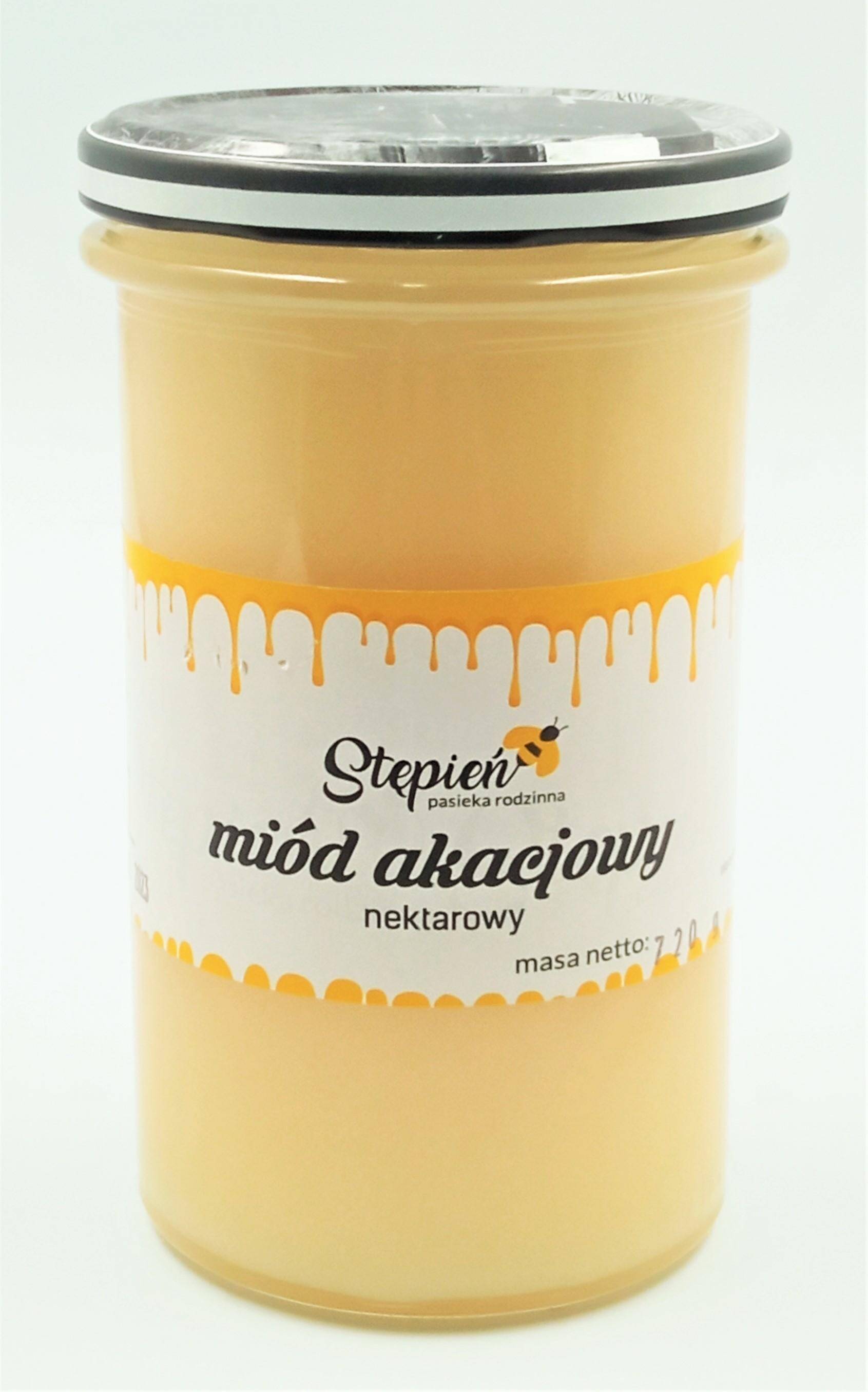 Miód akacjowy 500 ml.