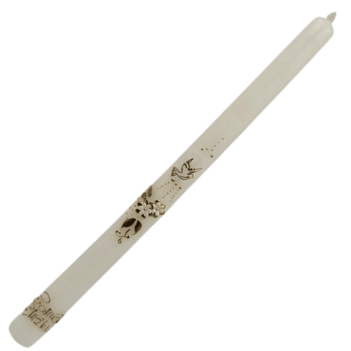 Świeca 1357 Chrzest biała