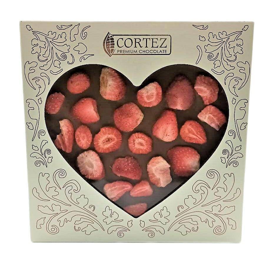 Serce mleczne z truskawkami 150g