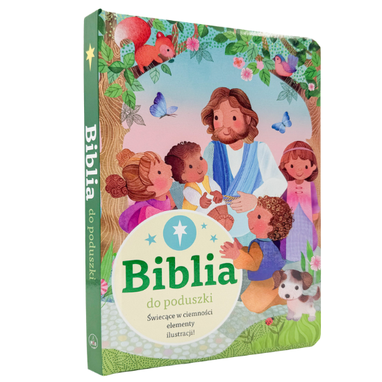 Biblia do poduszki. Świecące w ciemności elementy ilustracji!