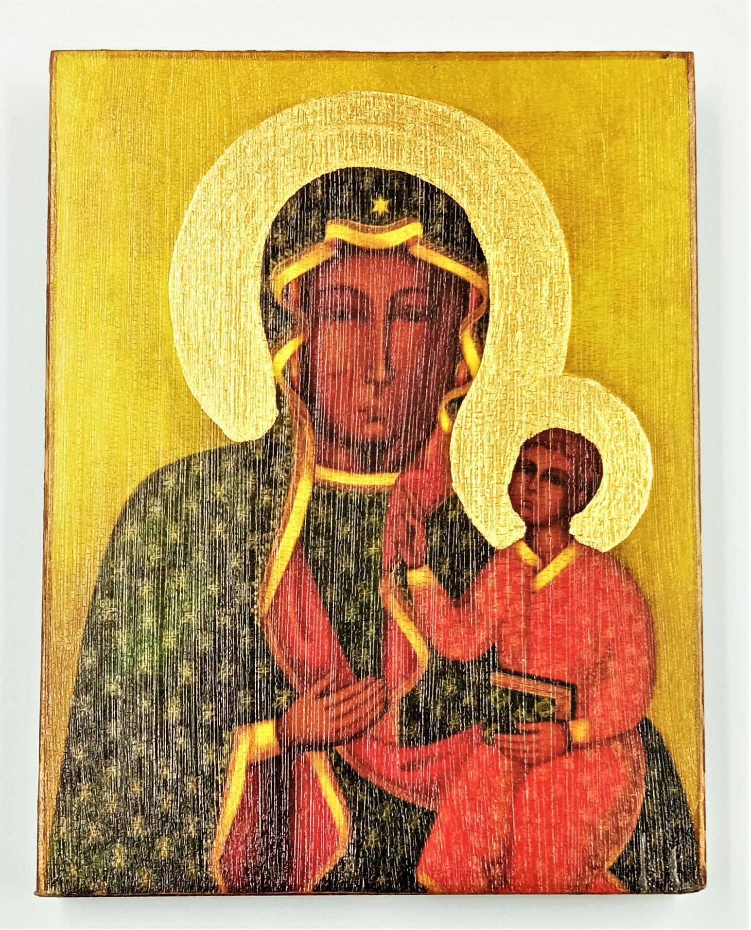 Obraz MB Częstochowska drewno 17,5x13cm
