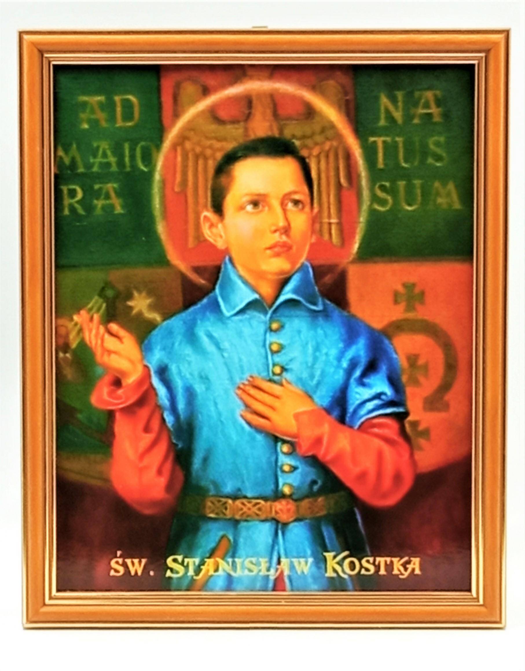Obraz Św S. Kostka / Św. Rodzina / Ostatnia Wieczerza oledruk 27x22cm